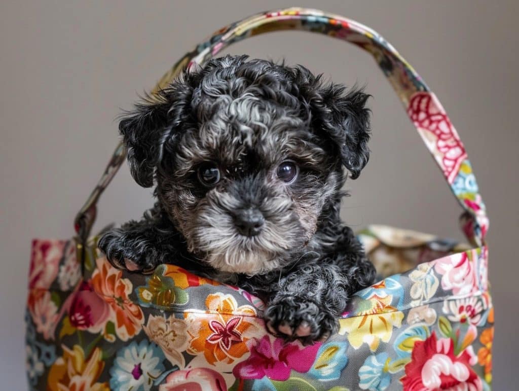 Russian Tsvetnaya Bolonka puppy midjourney