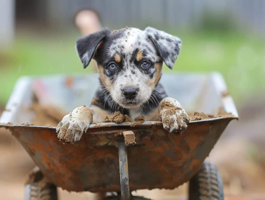 australian blue heeler puppy midjourney