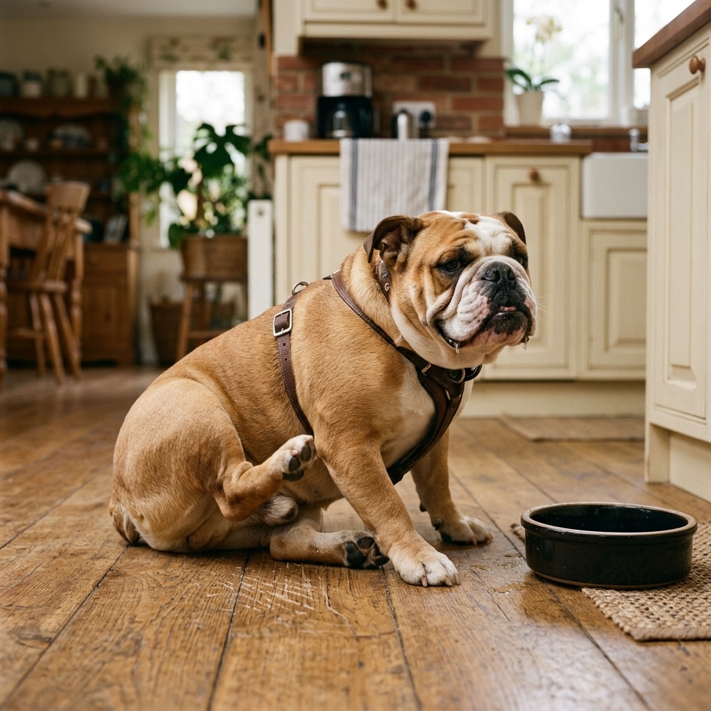 7. Scratching the Floor After Eating