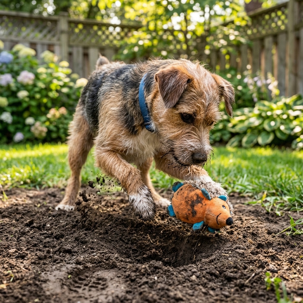 4. Burying Bones, Toys, or Even Food